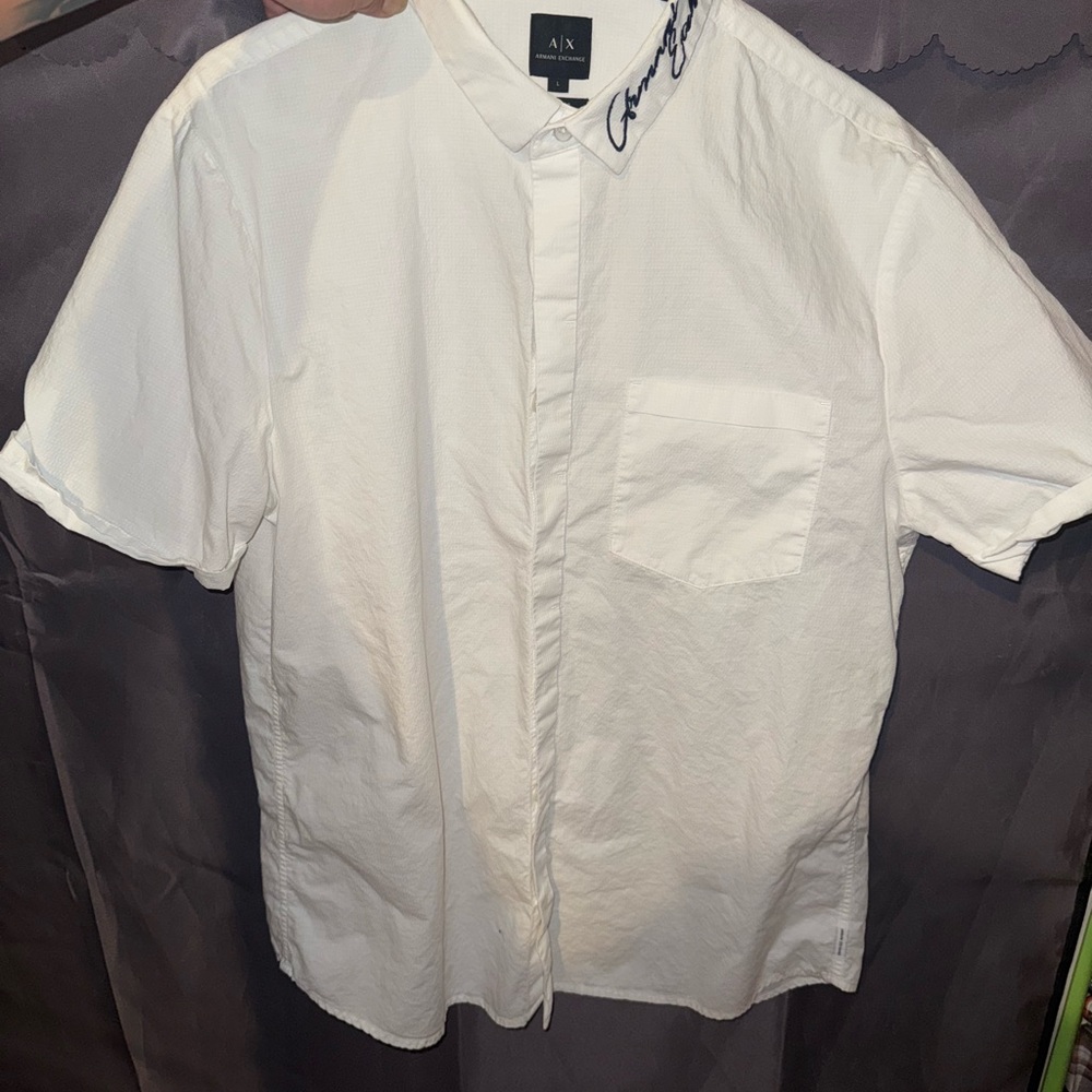 Armani Exchange White Button Down Shirt